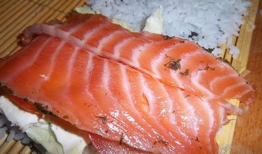 сэндвич с лососем