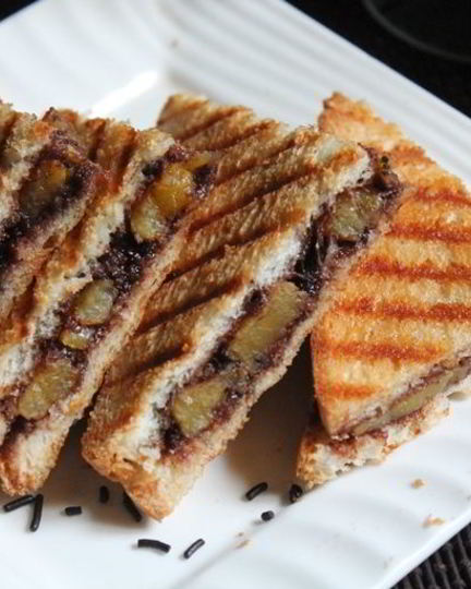 Рецепт сэндвича с нутеллой и бананом