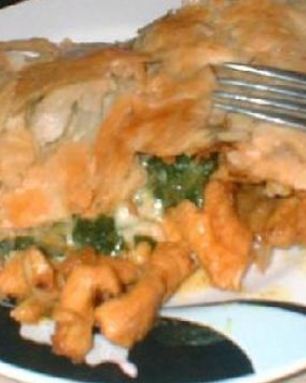 Сэндвич с цыпленком, шпинатом и сыром