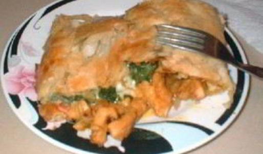 сэндвич с цыпленком, шпинатом и сыром