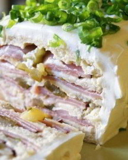 Рецепт сэндвича со сливочным сыром и ветчиной