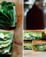 Жареный сэндвич с авокадо, шпинатом и сыром