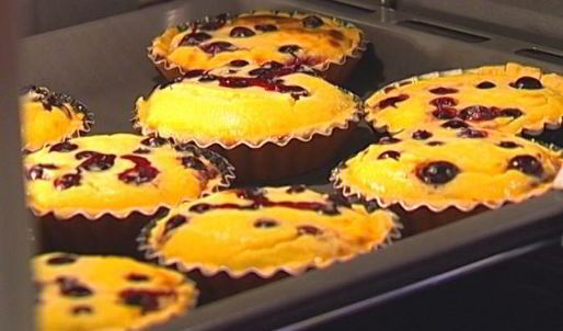 лимонные тарталетки с голубикой