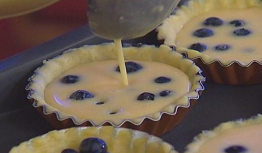 лимонные тарталетки с голубикой