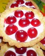 Песочные тарталетки с вишней