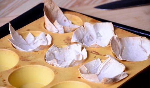 праздничные тарталетки из лаваша