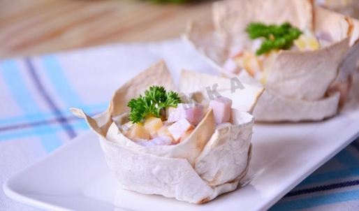 праздничные тарталетки из лаваша