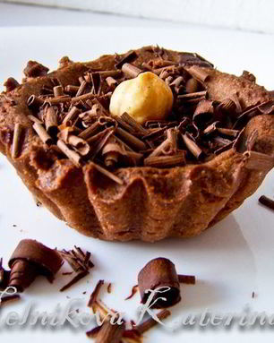 Шоколадные тарталетки с кофейно-шоколадным кремом