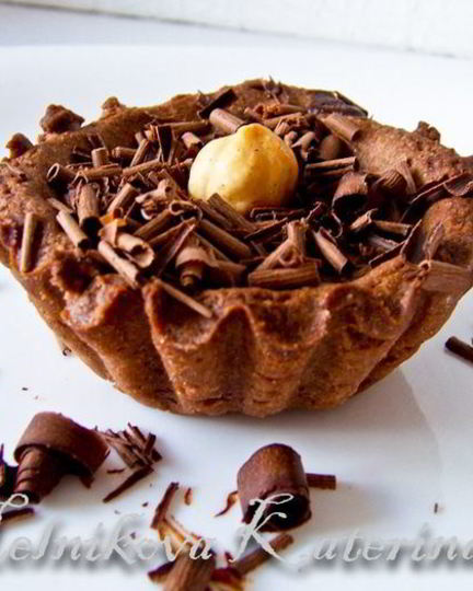 Рецепт шоколадных тарталеток с кофейно-шоколадным кремом