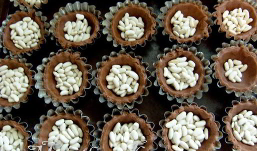 шоколадные тарталетки с кофейно-шоколадным кремом