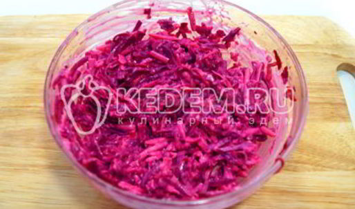 свекла с сыром в тарталетках