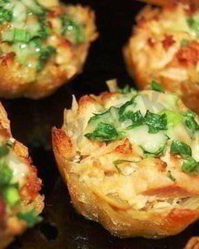 Тарталетки из картофеля с куриным филе