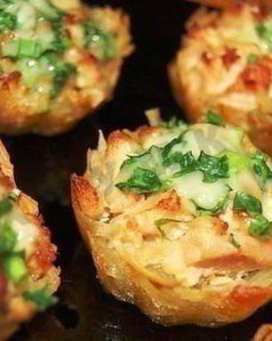 Тарталетки из картофеля с куриным филе