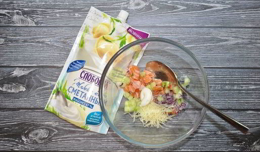 тарталетки из отрубей с салатом из семги