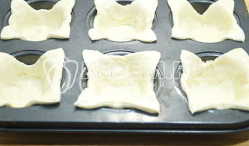 тарталетки из слоеного теста