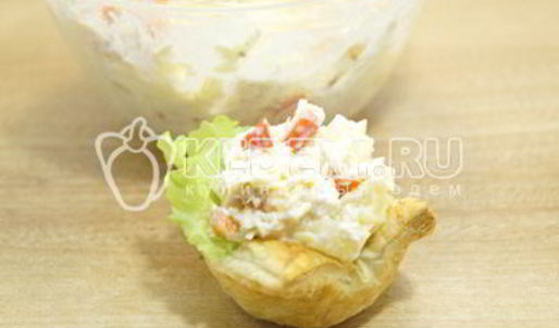 тарталетки из слоеного теста