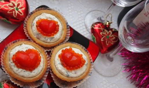 тарталетки красное сердце