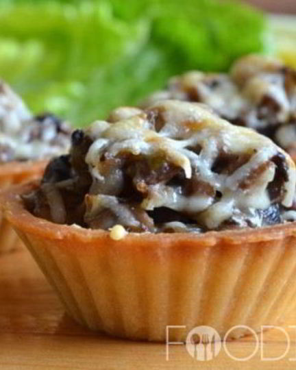 Рецепт тарталеток с грибами