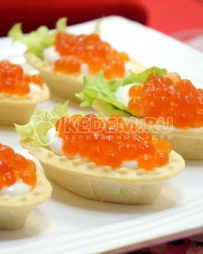 Тарталетки с икрой
