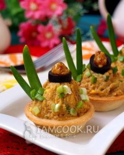 Рецепт тарталеток с консервированным тунцом