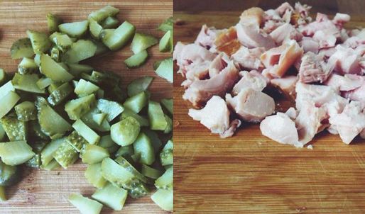 тарталетки с копченой курицей