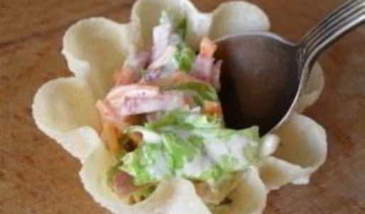 тарталетки с корейской морковью