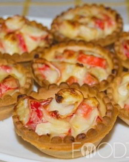 Рецепт тарталеток с крабовой начинкой