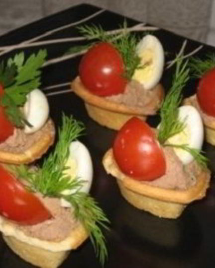 Рецепт тарталеток с куриной печенью
