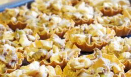 тарталетки с курицей и грибами