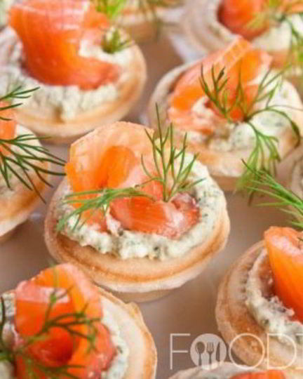 Рецепт тарталеток с семгой
