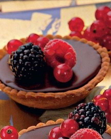 Рецепт тарталеток с шоколадным ганашем