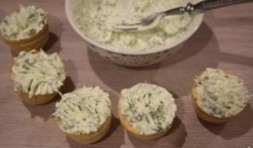 тарталетки с творожным сыром и семгой