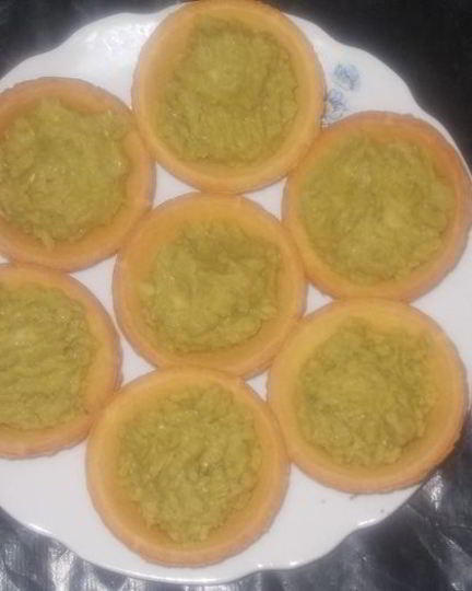 Рецепт тарталеток с зеленым горошком и авокадо