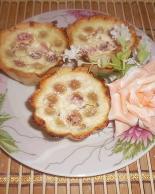 Тарталетки творожные с крыжовником