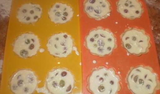 тарталетки творожные с крыжовником