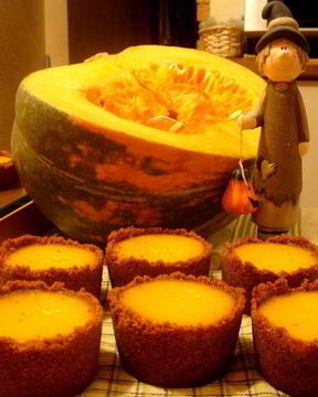 Тыквенные-имбирные тарталетки из домашнего печенья