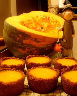 Тыквенные-имбирные тарталетки из домашнего печенья