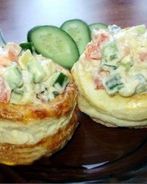 Волованы — тарталетки из слоеного теста