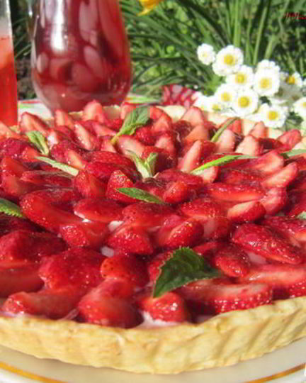 Рецепт клубничного тарта с заварным кремом