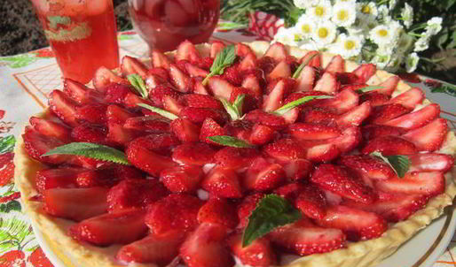 клубничный тарт с заварным кремом