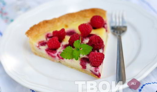 кремовый тарт с малиной