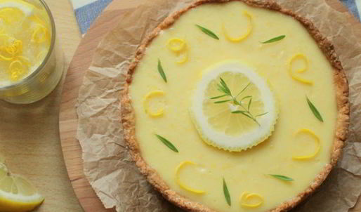 лимонный тарт с миндалем