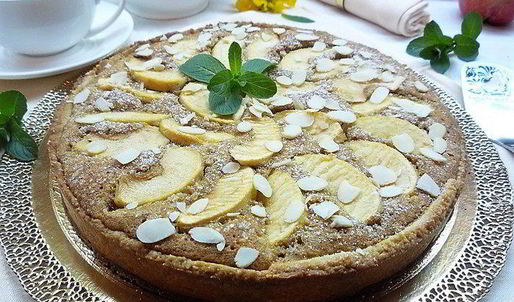 миндальный тарт с запеченным кремом