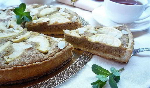 миндальный тарт с запеченным кремом