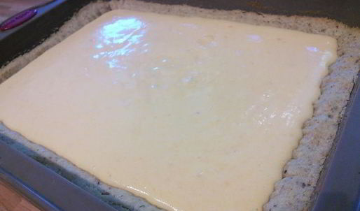 ореховый тарт с персиковым курдом