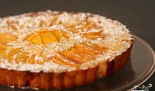 персиковый тарт с посыпкой