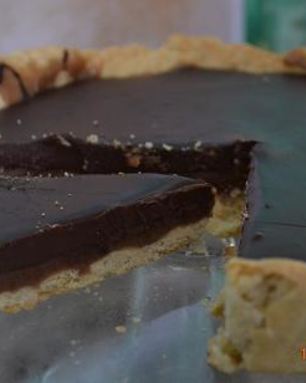 Шоколадно-карамельный тарт