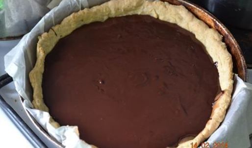 шоколадно-карамельный тарт