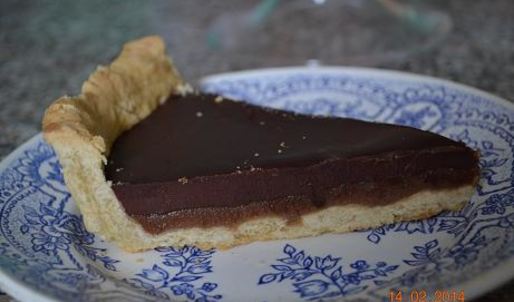 шоколадно-карамельный тарт