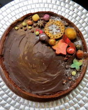 Шоколадно-каштановый тарт